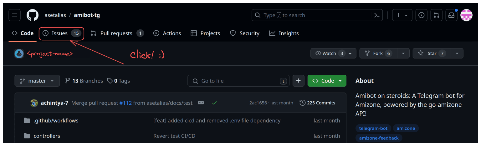 issue button